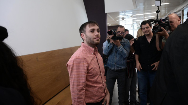 ארי רוזנפלד בבית המשפט (צילום: אבשלום ששוני)