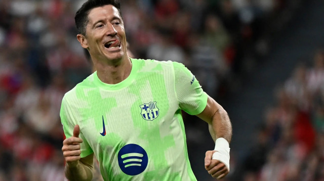 רוברט לבנדובסקי, חלוץ ברצלונה (צילום: GettyImages)