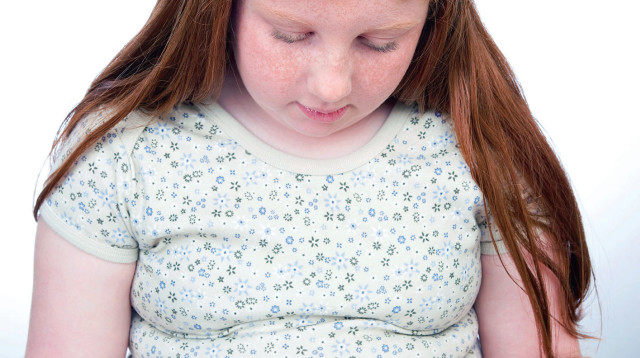 ילדה בעודף משקל  (צילום: אינגאימג')