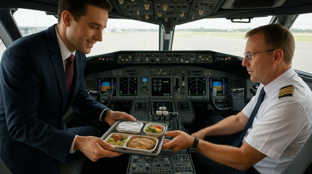  דייל מגיש אוכל לקברניט. לעתים גם הזמנים שונים  (צילום: מעריב אונליין)