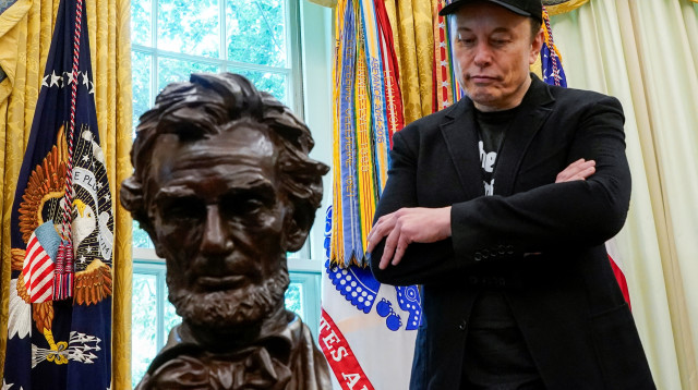 אילון מאסק בחדר הסגלגל (צילום: רויטרס)