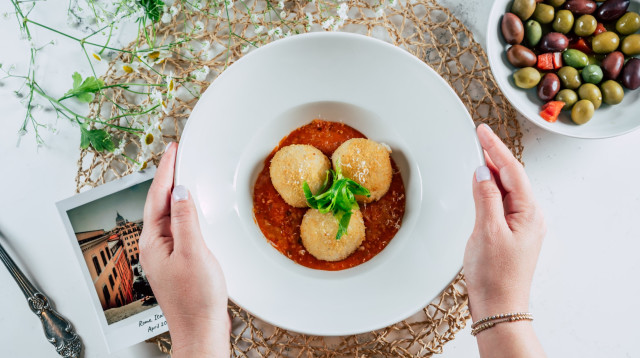 כמו במסעדות. ארנצ'יני איטלקי של קפה גרג (צילום: דן פרץ)