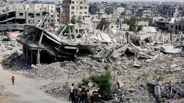 הרס ברצועת עזה (צילום: REUTERS/Mohammed Salem)