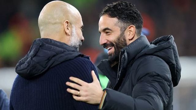 רובן אמורים ופפ גווארדיולה (צילום: Carl Recine)