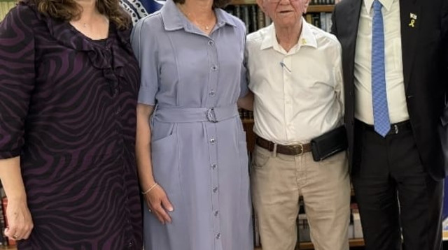 יצחק הרצוג במפגש עם חיים סולו (צילום: דוברות בית הנשיא)