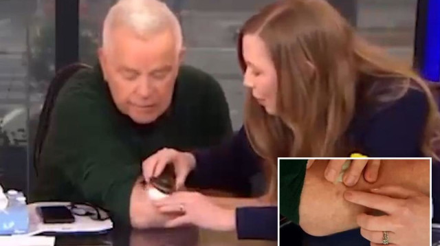 מייק ג'ריק מגלה שיש לו סרטן בשידור חי (צילום: fox29)