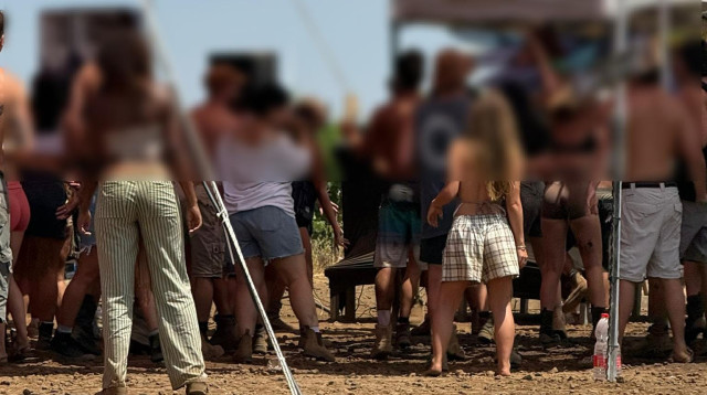 מסיבת טבע לא חוקית (צילום: דוברות המשטרה)