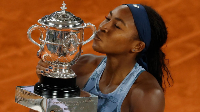 הטניסאית האמריקאית קוקו גוף בגמר רולאן גארוס 2025 (צילום: רויטרס)