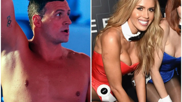 ריאן לוכטה לצד בת זוגו לשעבר קיילה ריד (צילום: GettyImages)