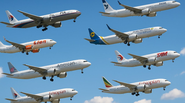 מטוסים של חברות תעופה שונות. סכנה בשמיים (צילום: מעריב אונליין)