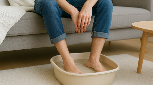 השרייה במי חיטוי. עשוי לסייע בשלבים קלים ראשוניים (צילום: מעריב)