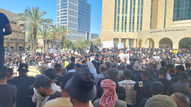 הפגנה של החברה הבדואית נגד הריסת בתים בדרום (צילום: ללא קרדיט)