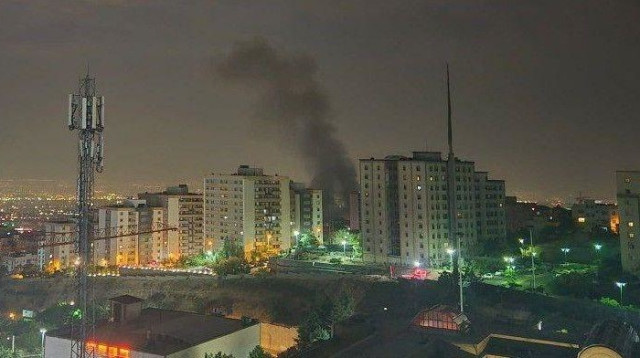 תקיפה באיראן 13.6.25 (צילום: רשתות ערביות)