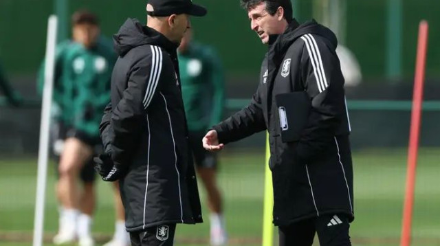 אמרי ואייסטרן באימון אסטון וילה (צילום: GettyImages, David Rogers)