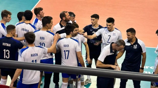 נבחרת ישראל בכדורעף (צילום: אתר רשמי, איגוד הכדורעף)