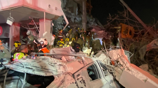 הרס לאחר המטח האיראני (צילום: אבשלום ששוני)