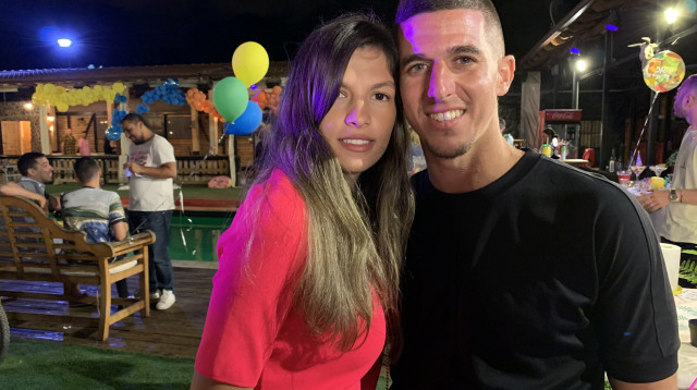 עידן ורד עם אשתו מאי (צילום: לירון שרון)