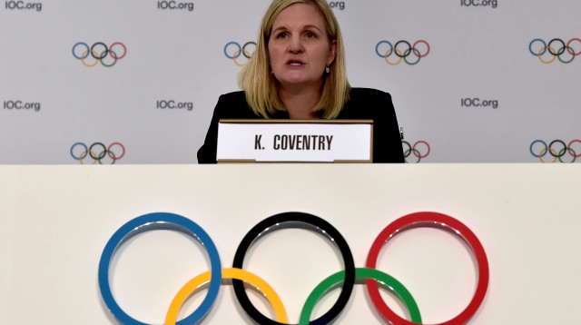 נשיאת הוועד האולימפי הבינלאומי, קירסטי קובנטרי (צילום: GettyImages, Milos Bicanski)