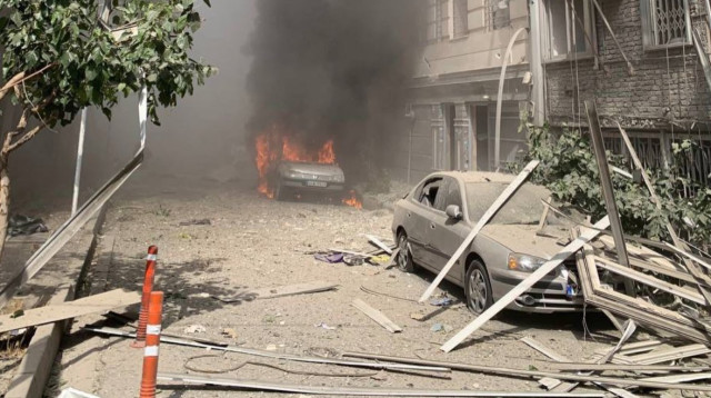 תקיפה באיראן (צילום: רשתות ערביות)