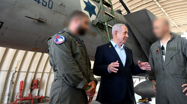 בנימין נתניהו בתל נוף (צילום: אבי אוחיון לע"מ)