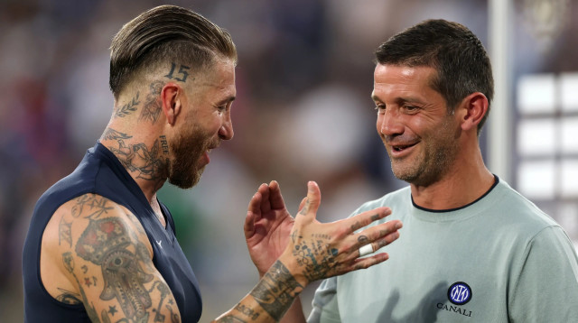 סרחיו ראמוס, מונטריי, לצד מאמן אינטר כריסטיאן קיבו (צילום: GettyImages, Stu Forster)