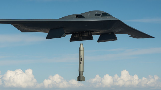 חמקן מטיל פצצה (צילום: עיבוד מחשב: מעריב אונליין)