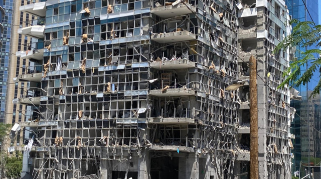 הרס ברמת גן (צילום: אבשלום ששוני)