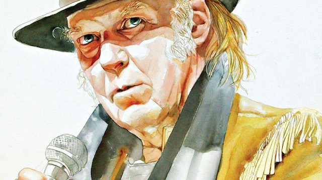 ניל יאנג (צילום:  איור: נעמי ליס־מיברג)