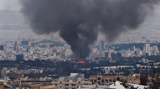 תקיפה בטהרן (צילום: רשתות חברתיות ערביות)