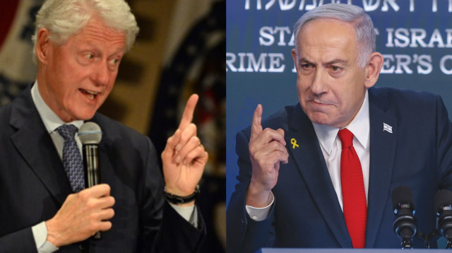 בנימין נתניהו, ביל קלינטון (צילום: Shutterstock,אלכס קולומויסקי, פול)