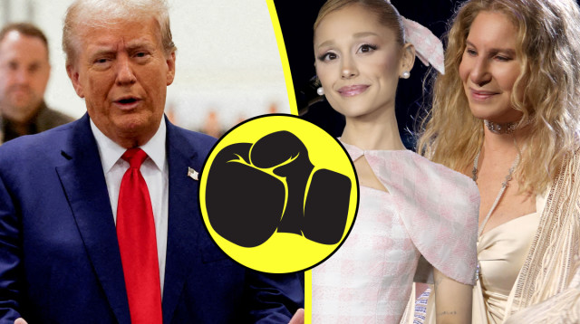 דונלד טראמפ, ברברה סטרייסנד, אריאנה גרנדה (צילום: gettyimages,REUTERS/Shannon Stapleton,באדיבות טוליפ אינטרטיימנט)