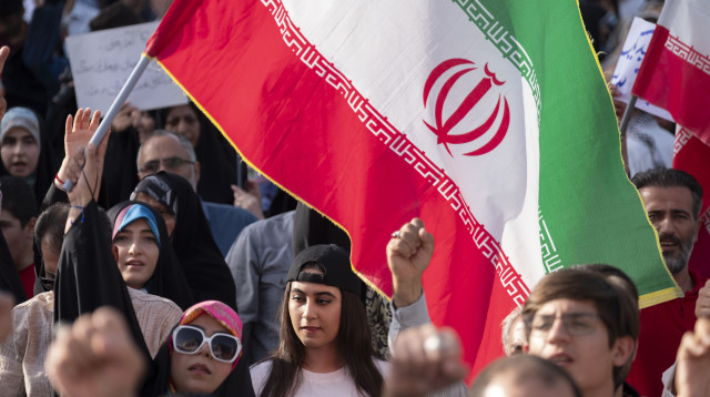 הפגנה נגד ישראל באיראן (צילום: רויטרס)