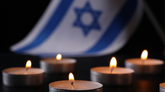 נרות נשמה, דגל ישראל (צילום: AdobeStock)