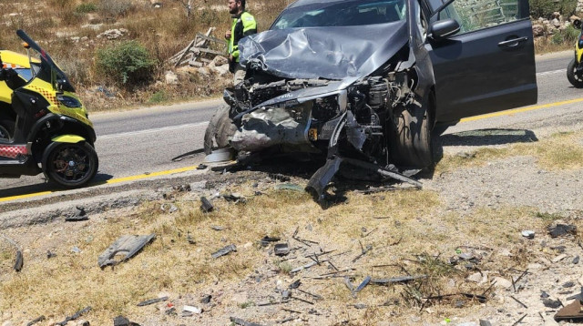 תאונת דרכים (צילום: תיעוד מבצעי מד"א)