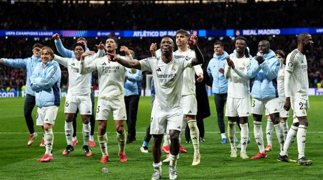 שחקני ריאל מדריד חוגגים (צילום: Angel Martinez)
