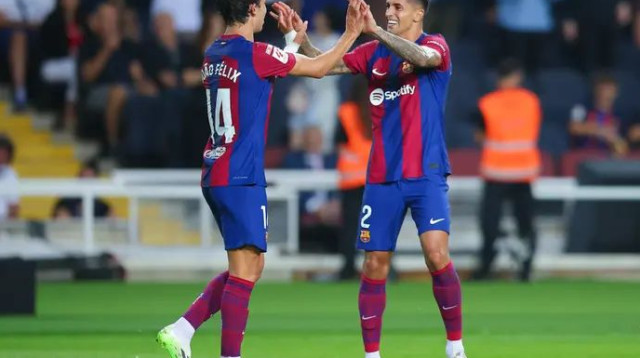 עושים את ההבדל במשחקם הראשון בהרכב. קאנסלו ופליקס (צילום: GettyImages)