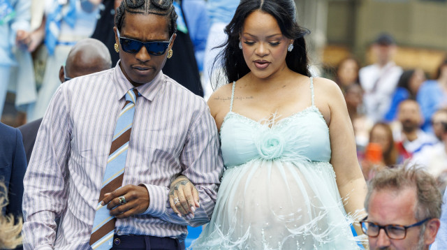 ריהאנה ו-A$AP Rocky (צילום: NICOLAS MAETERLINCK/Belga/AFP via Getty Images)