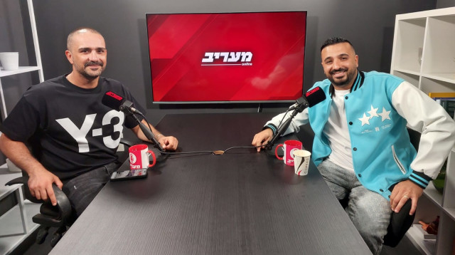 אבי שושן ומאור אדרי (צילום: מעריב אונליין)