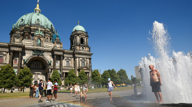 גל חום בגרמניה (צילום: רויטרס)