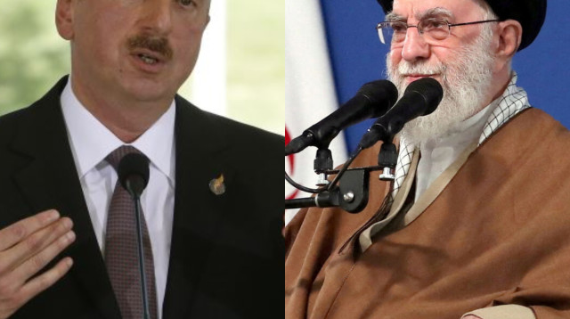 עלי חמינאי, אילהם אלייב (צילום: רויטרס)