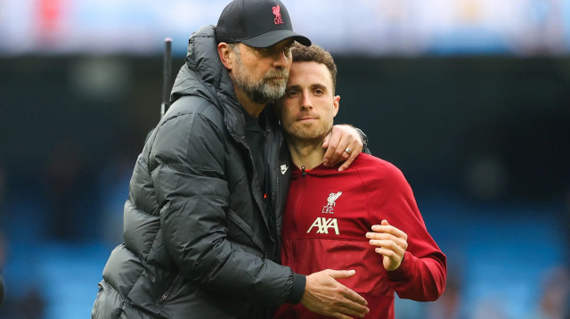 דיוגו ז'וטה לצד יורגן קלופ, ליברפול (צילום: GettyImages)