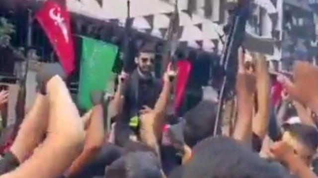 תצוגת הכוח של חיזבאללה (צילום: צילום מסך)