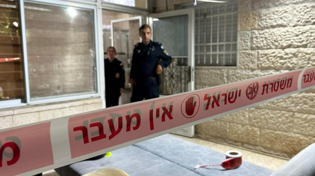 זירת רצח (צילום: דוברות המשטרה)