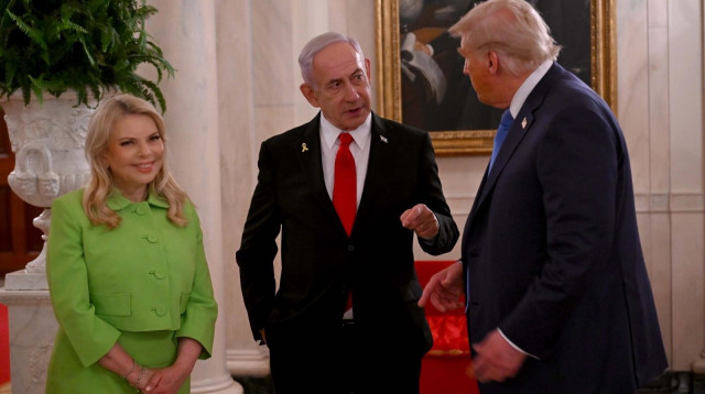 בנימין ושרה נתניהו עם דונלד טראמפ  (צילום: אבי אוחיון, לע"מ)