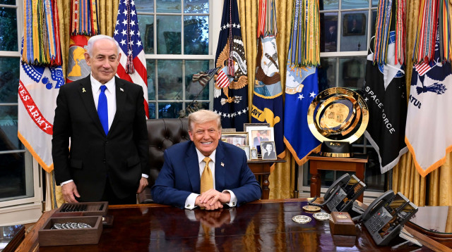 דונלד טראמפ, בנימין נתניהו (צילום: אבי אוחיון, לע"מ)