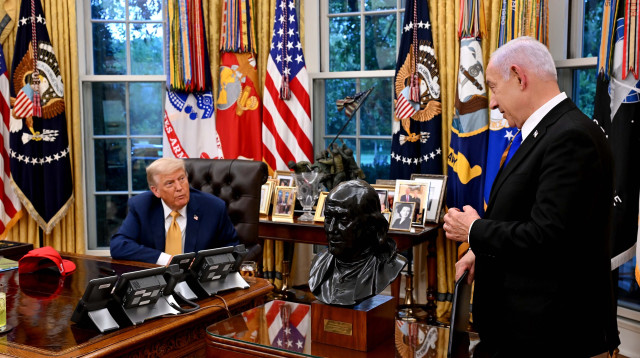 בנימין נתניהו, דונלד טראמפ (צילום: אבי אוחיון, לע"מ)