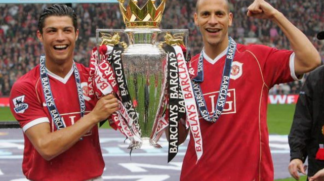 ריו פרדיננד וכריסטיאנו רונאלדו (צילום: John Peters)