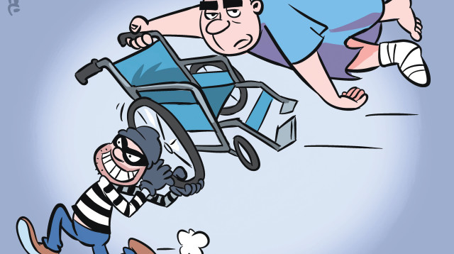 קופמן וכיסא הגלגלים (צילום: איור: איציק סמוכה)