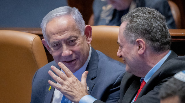 ישראל כ"ץ, בנימין נתניהו (צילום: חיים גולדברג, פלאש 90)