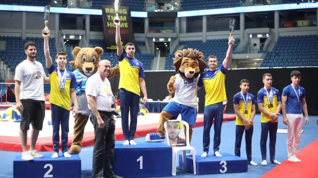 אליפות ישראל בהתעמלות מכשירים בנים (צילום: תיעוד ברשתות חברתיות לפי סעיף 27 א' לחוק זכויות יו)